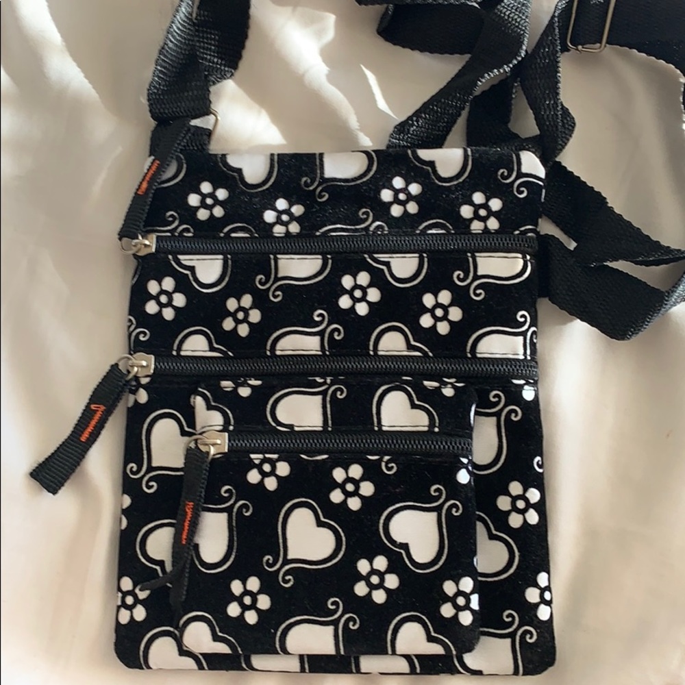 Mini Black and White Heart Purse